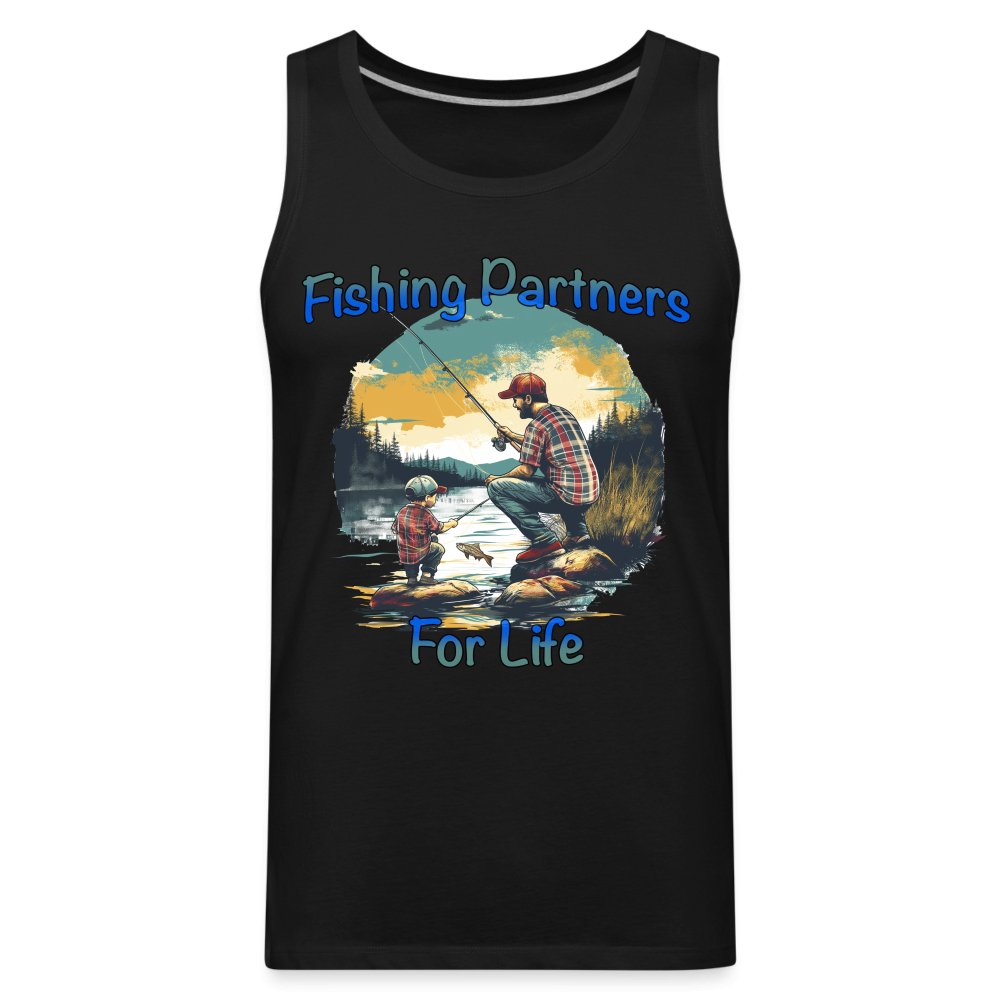 Father and Son Fishing Partners for Life Men’s Premium Tank Top - option1# - Men’s Premium Tank | Spreadshirt 916