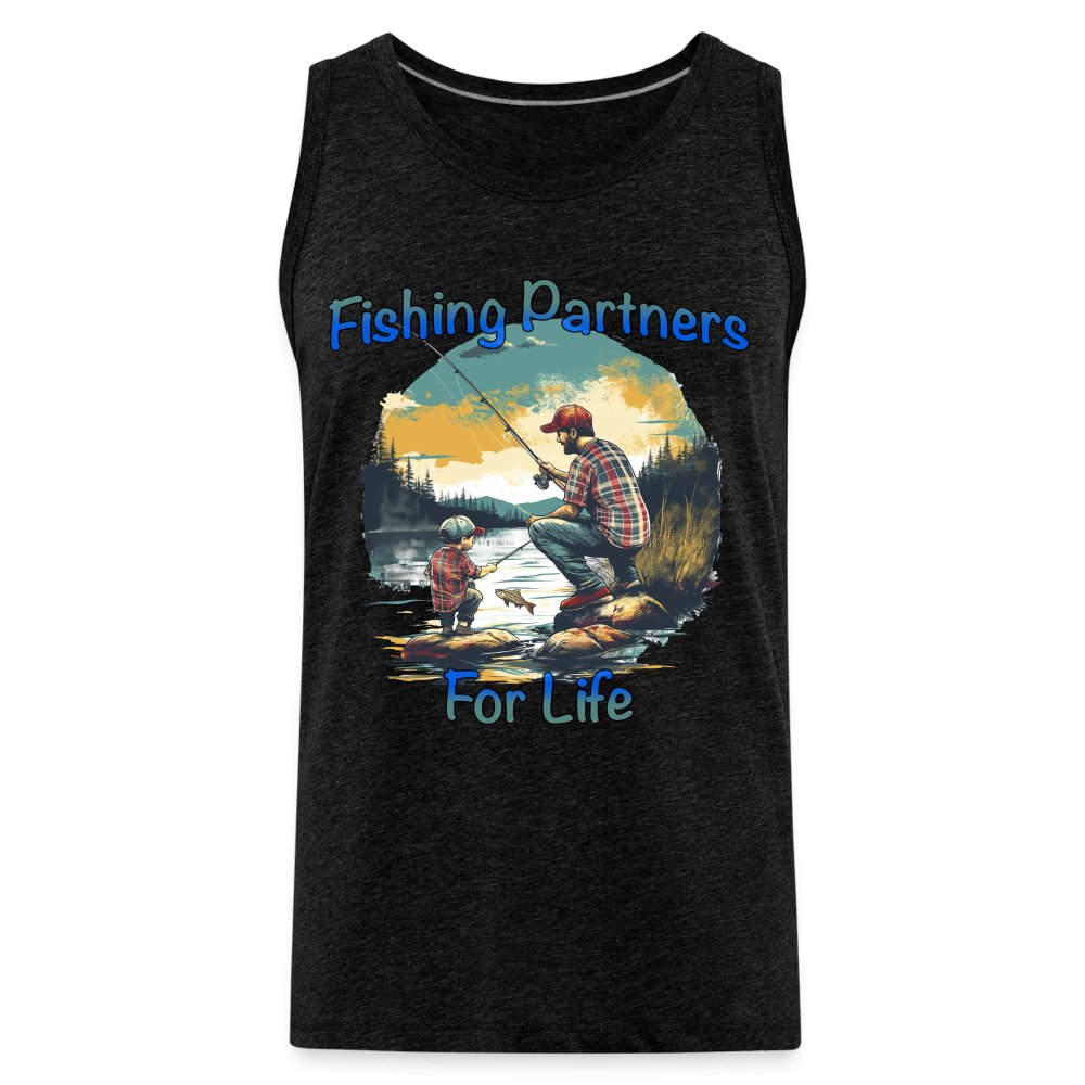 Father and Son Fishing Partners for Life Men’s Premium Tank Top - option1# - Men’s Premium Tank | Spreadshirt 916