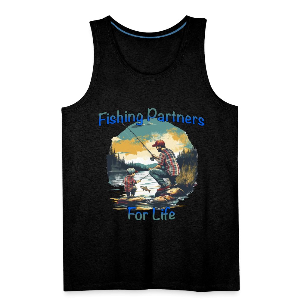 Father and Son Fishing Partners for Life Men’s Premium Tank Top - option1# - Men’s Premium Tank | Spreadshirt 916