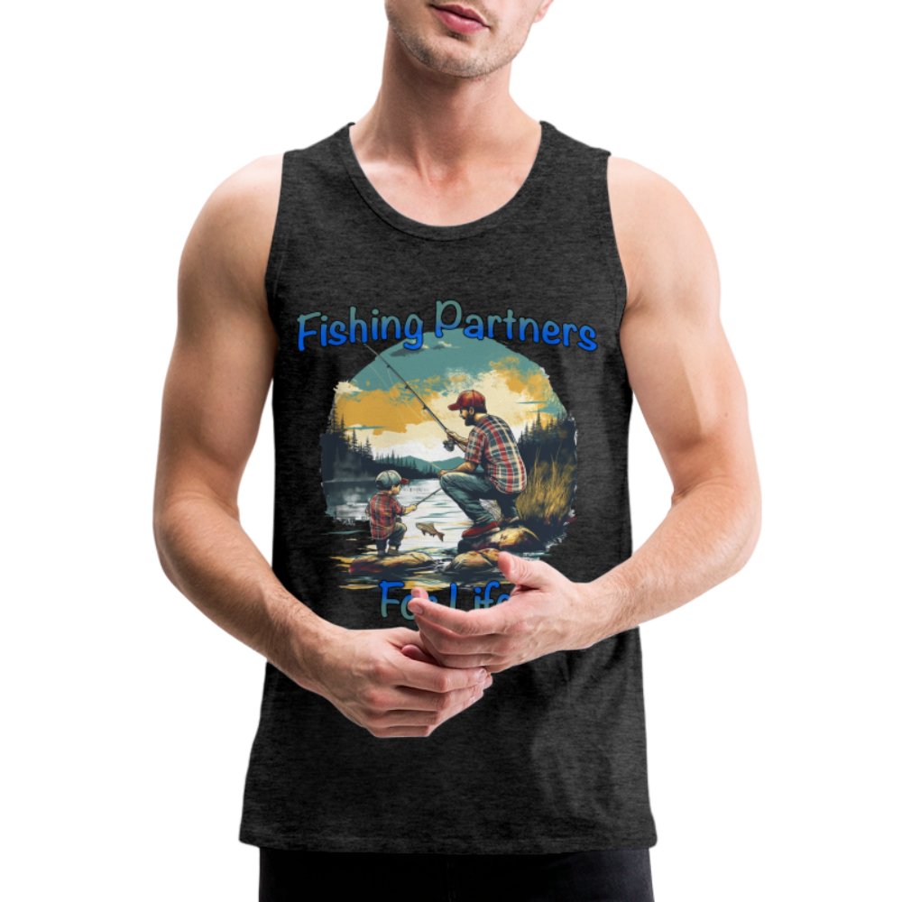 Father and Son Fishing Partners for Life Men’s Premium Tank Top - option1# - Men’s Premium Tank | Spreadshirt 916