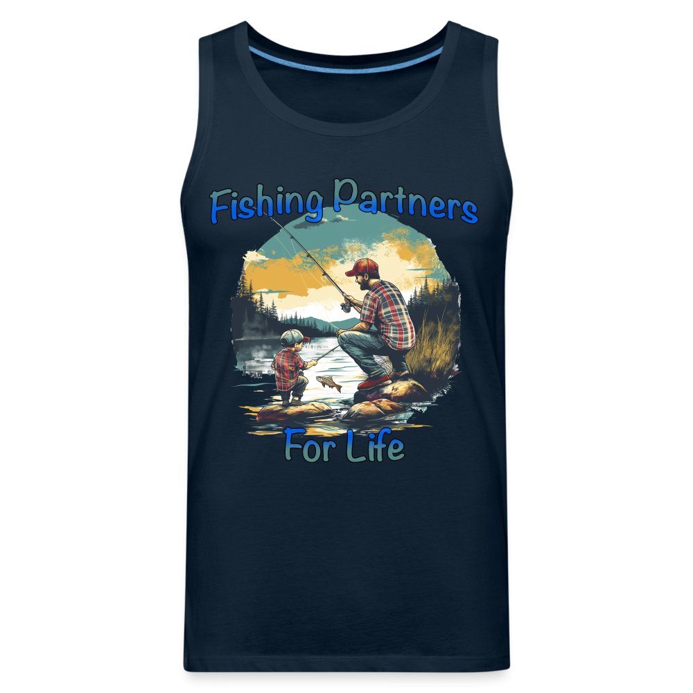 Father and Son Fishing Partners for Life Men’s Premium Tank Top - option1# - Men’s Premium Tank | Spreadshirt 916