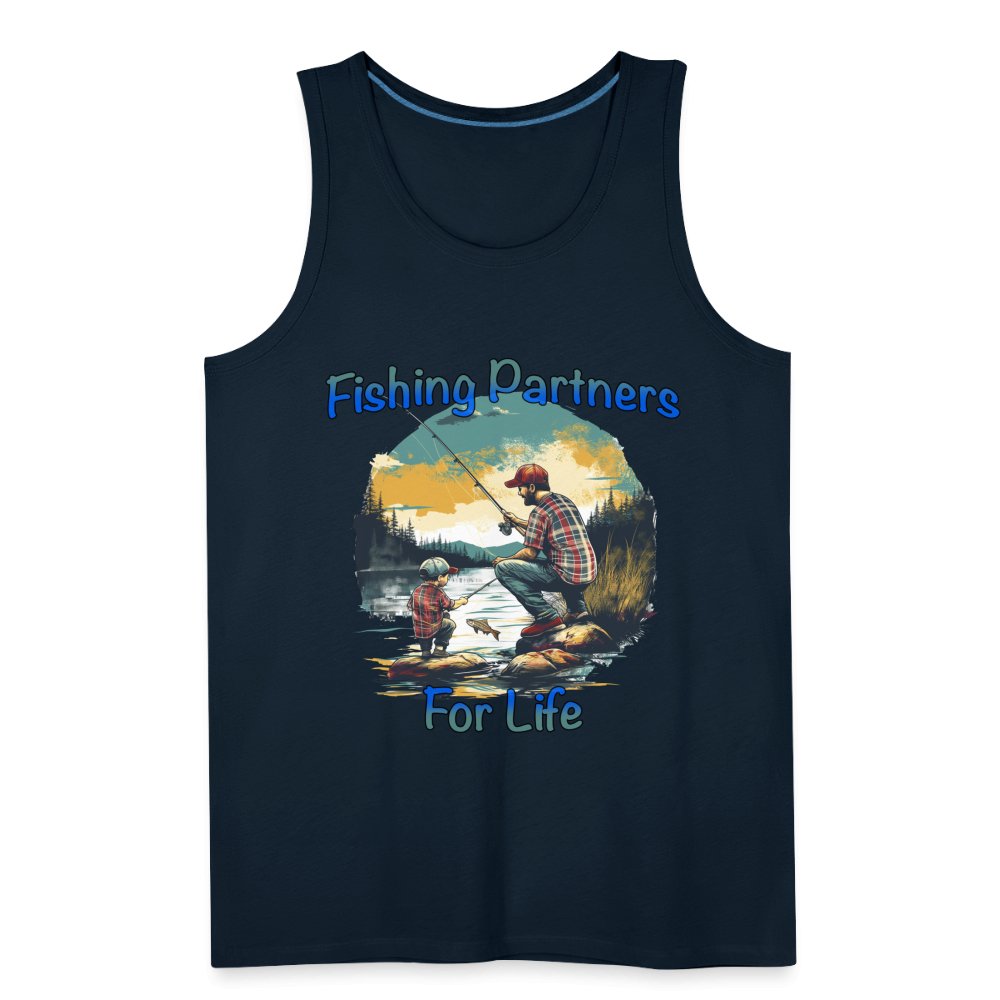 Father and Son Fishing Partners for Life Men’s Premium Tank Top - option1# - Men’s Premium Tank | Spreadshirt 916