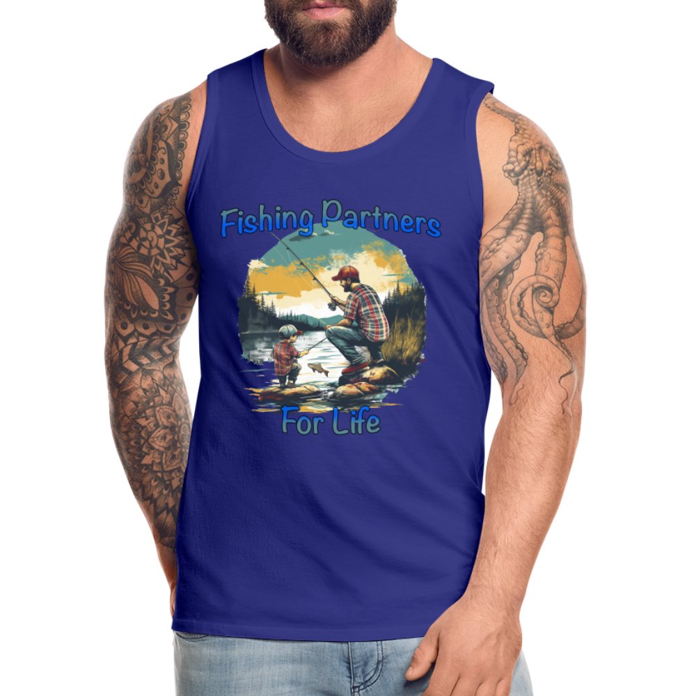 Father and Son Fishing Partners for Life Men’s Premium Tank Top - option1# - Men’s Premium Tank | Spreadshirt 916