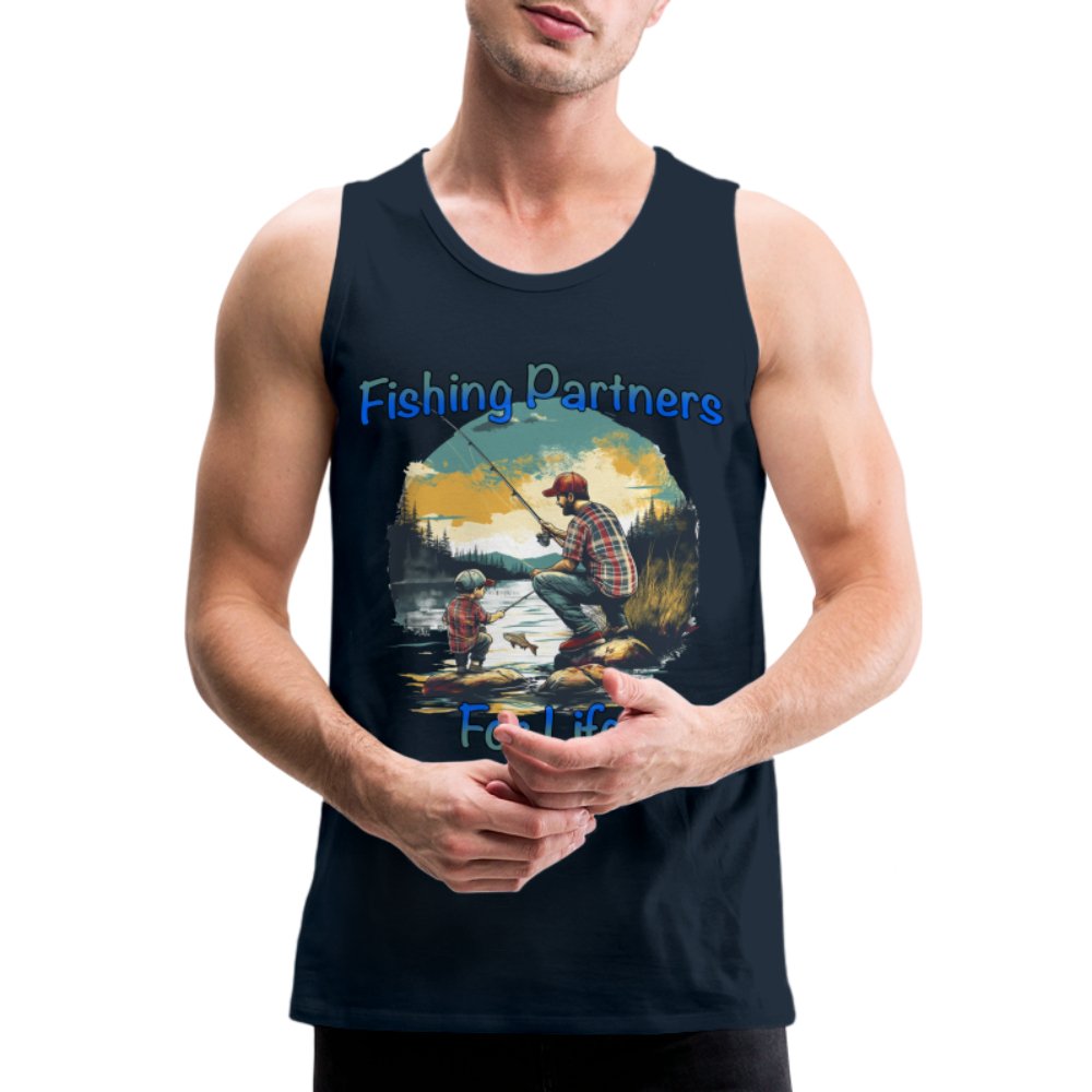 Father and Son Fishing Partners for Life Men’s Premium Tank Top - option1# - Men’s Premium Tank | Spreadshirt 916