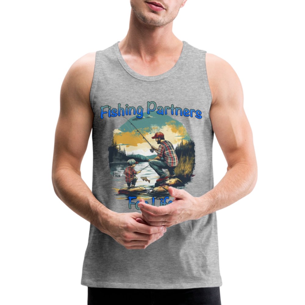 Father and Son Fishing Partners for Life Men’s Premium Tank Top - option1# - Men’s Premium Tank | Spreadshirt 916