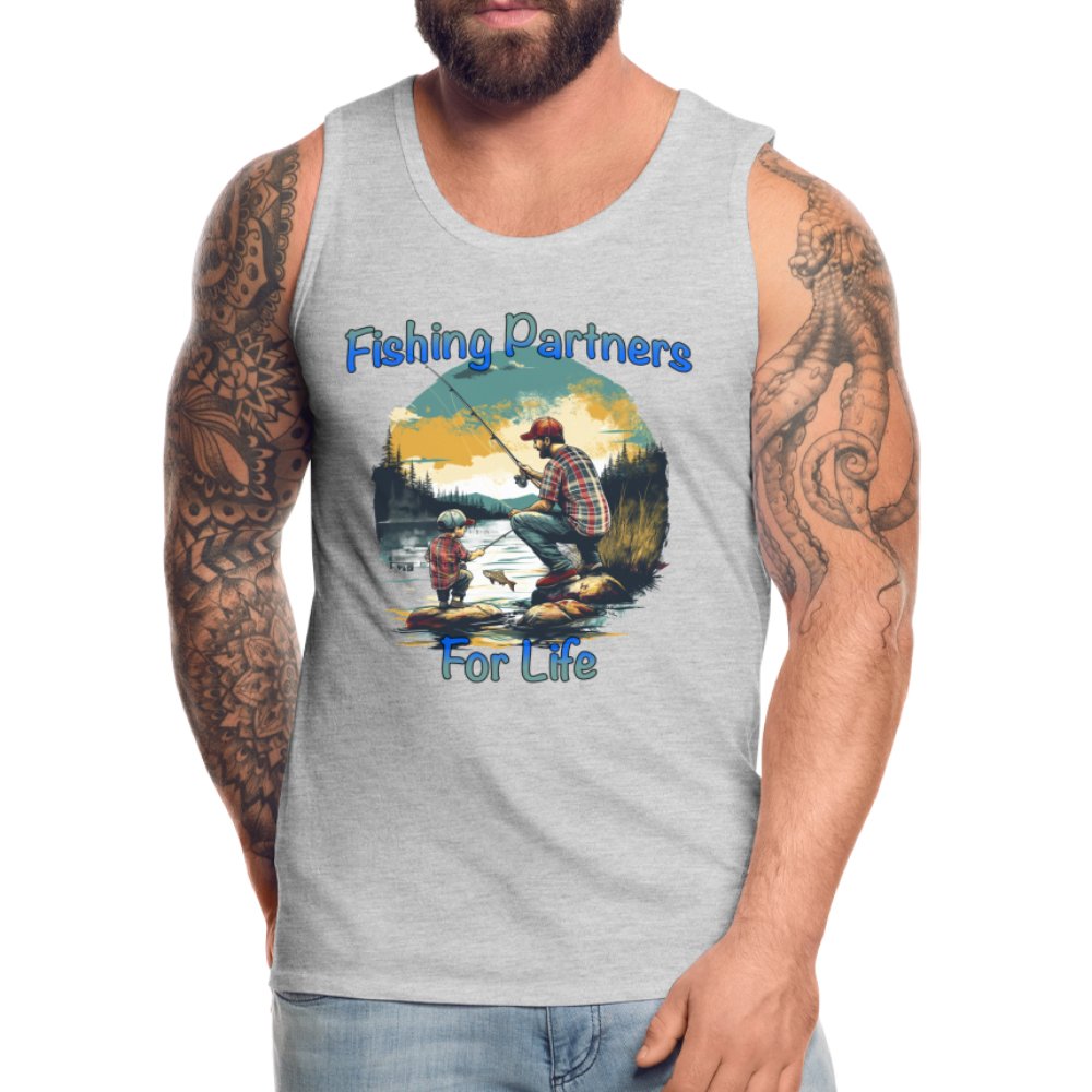 Father and Son Fishing Partners for Life Men’s Premium Tank Top - option1# - Men’s Premium Tank | Spreadshirt 916