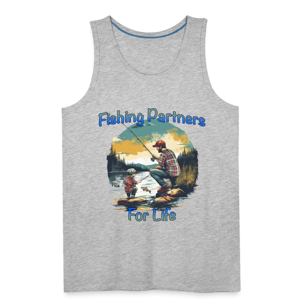 Father and Son Fishing Partners for Life Men’s Premium Tank Top - option1# - Men’s Premium Tank | Spreadshirt 916