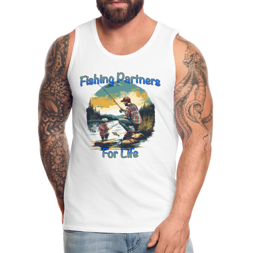 Father and Son Fishing Partners for Life Men’s Premium Tank Top - option1# - Men’s Premium Tank | Spreadshirt 916