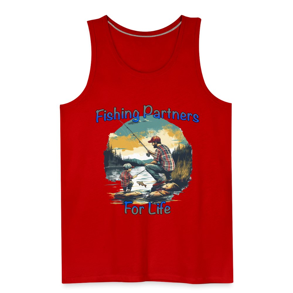 Father and Son Fishing Partners for Life Men’s Premium Tank Top - option1# - Men’s Premium Tank | Spreadshirt 916