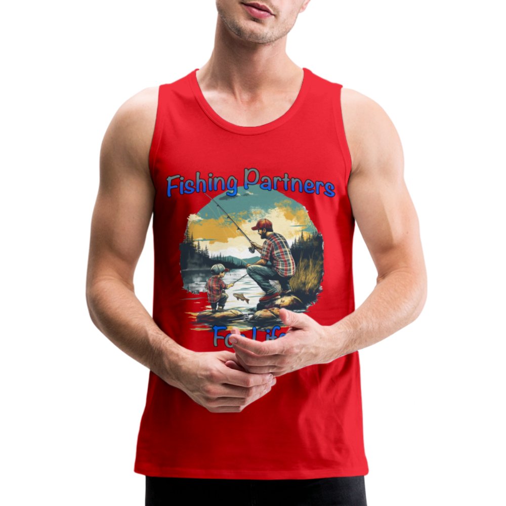 Father and Son Fishing Partners for Life Men’s Premium Tank Top - option1# - Men’s Premium Tank | Spreadshirt 916