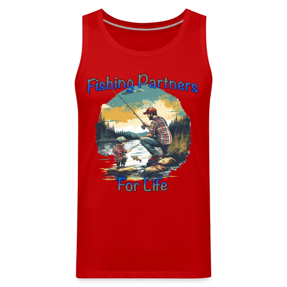 Father and Son Fishing Partners for Life Men’s Premium Tank Top - option1# - Men’s Premium Tank | Spreadshirt 916