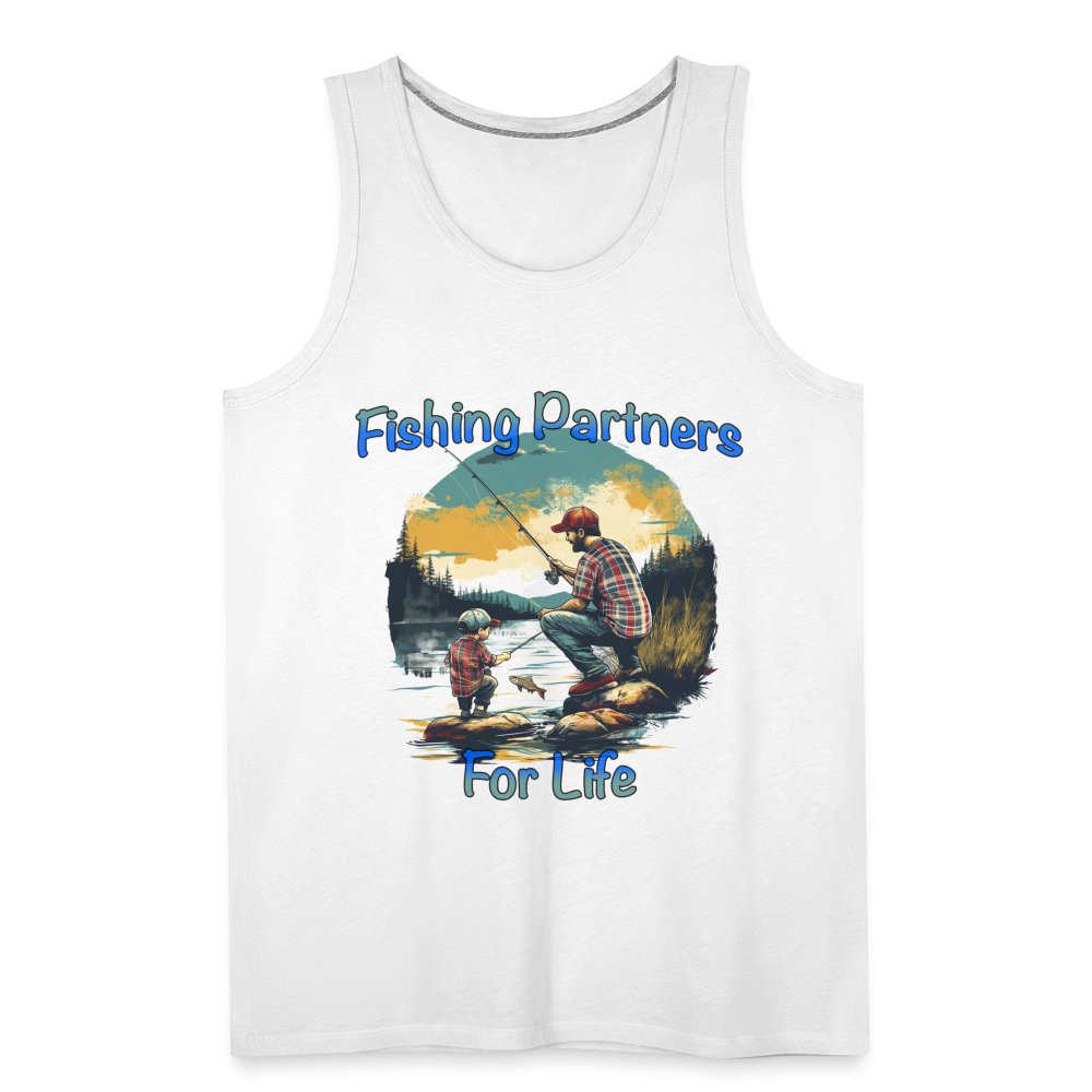 Father and Son Fishing Partners for Life Men’s Premium Tank Top - option1# - Men’s Premium Tank | Spreadshirt 916