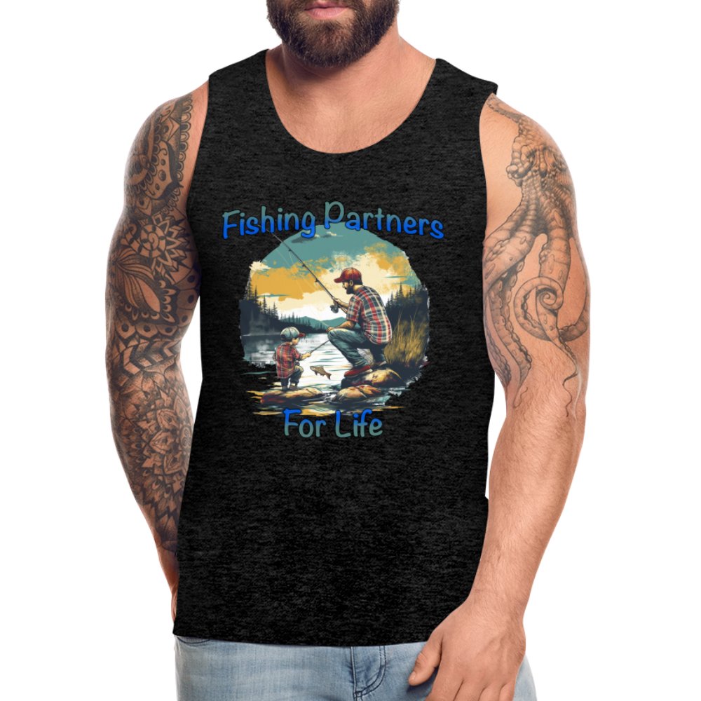 Father and Son Fishing Partners for Life Men’s Premium Tank Top - option1# - Men’s Premium Tank | Spreadshirt 916