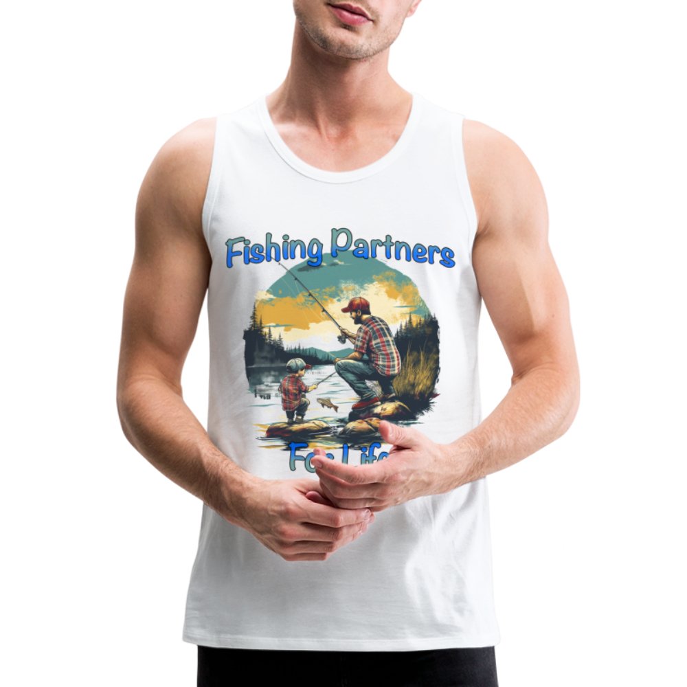 Father and Son Fishing Partners for Life Men’s Premium Tank Top - option1# - Men’s Premium Tank | Spreadshirt 916