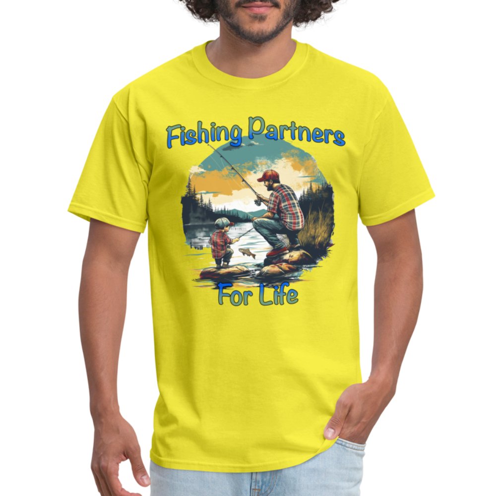 Father and Son Fishing Partners for Life T-Shirt - kiwi