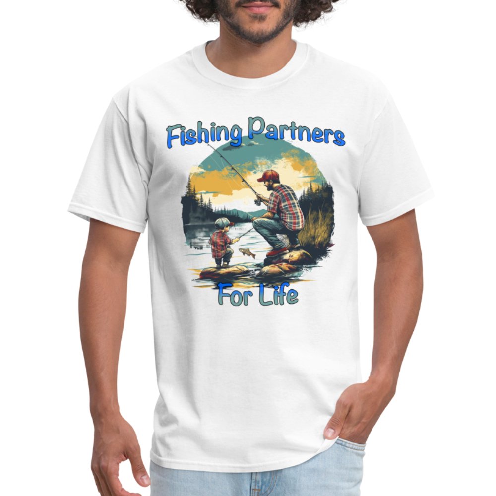 Father and Son Fishing Partners for Life T-Shirt - option1# - Unisex Classic T-Shirt | Fruit of the Loom 3930