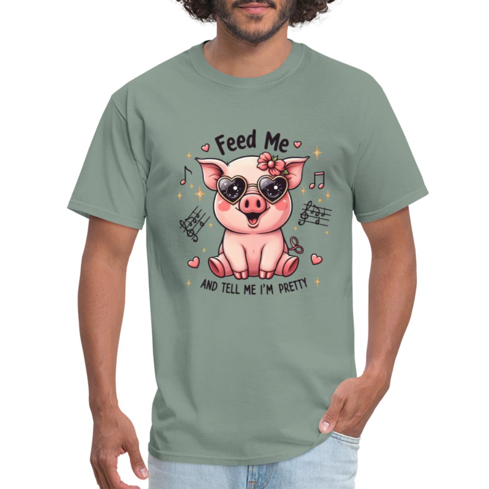 Feed Me and Tell Me I'm Pretty T-Shirt - option1# - Unisex Classic T-Shirt | Fruit of the Loom 3930