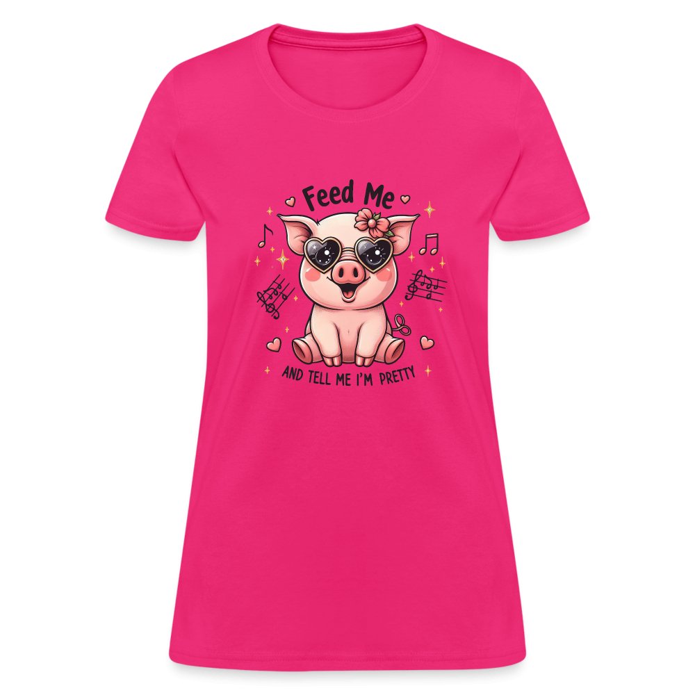 Feed Me and Tell Me I'm Pretty Women's Contoured T-Shirt - option1# - Women's T-Shirt | Fruit of the Loom L3930R