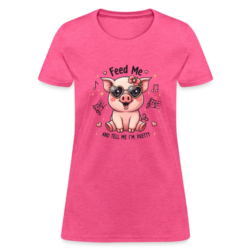 Feed Me and Tell Me I'm Pretty Women's Contoured T-Shirt - option1# - Women's T-Shirt | Fruit of the Loom L3930R