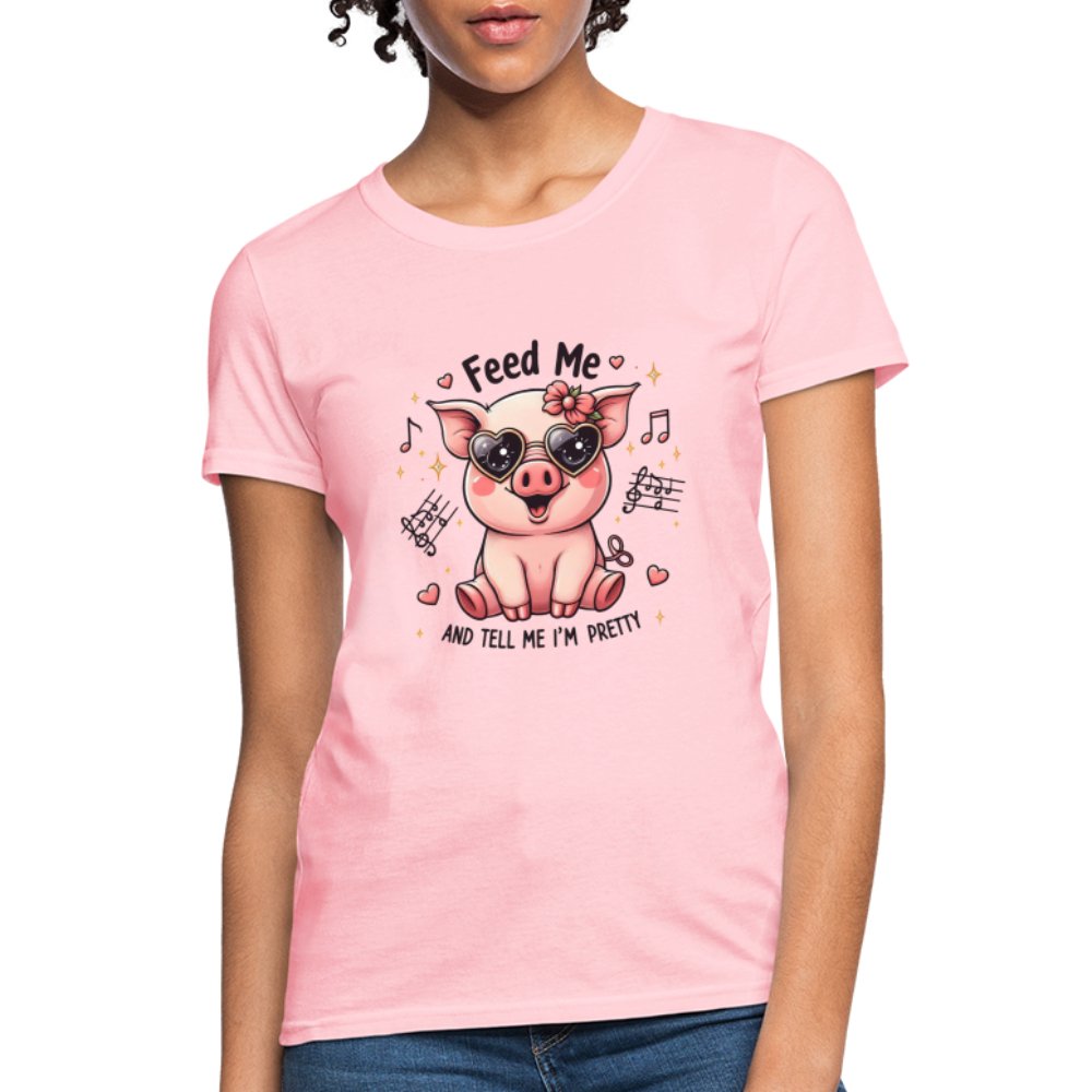 Feed Me and Tell Me I'm Pretty Women's Contoured T-Shirt - option1# - Women's T-Shirt | Fruit of the Loom L3930R