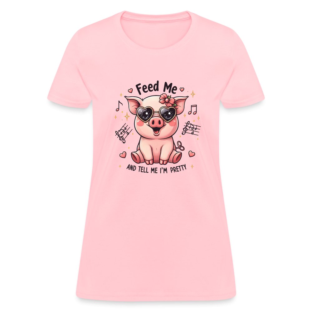 Feed Me and Tell Me I'm Pretty Women's Contoured T-Shirt - option1# - Women's T-Shirt | Fruit of the Loom L3930R