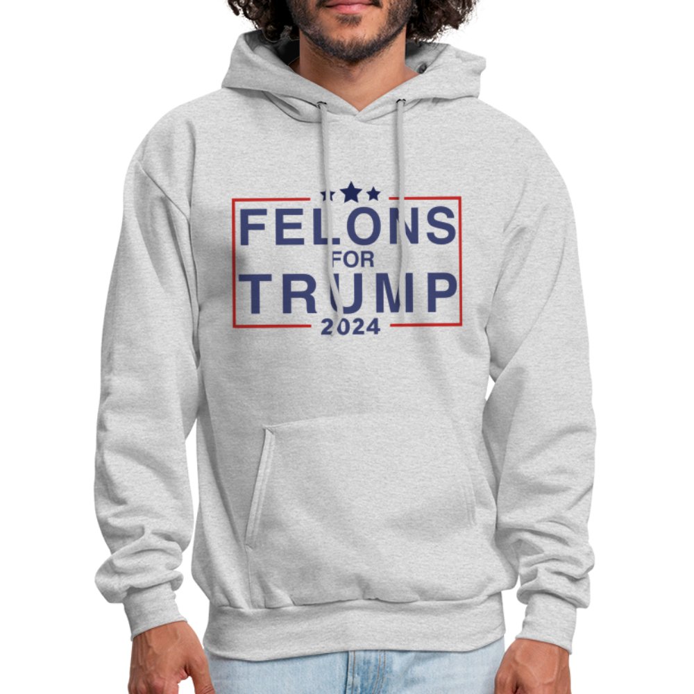 Felons for Trump 2024 Hoodie - ash