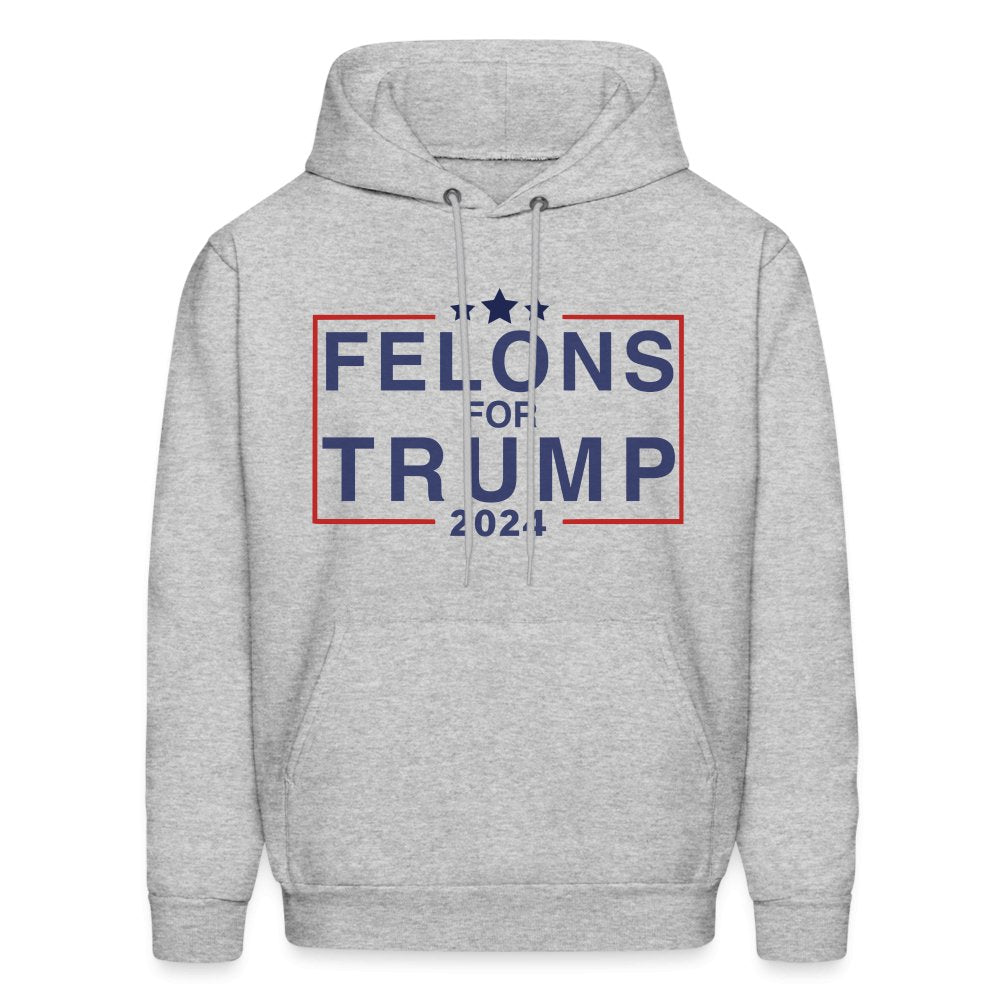 Felons for Trump 2024 Hoodie - ash