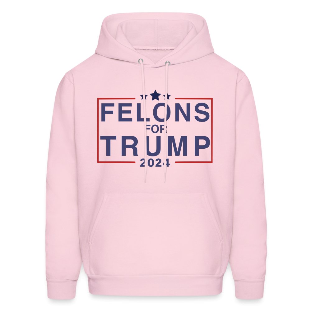 Felons for Trump 2024 Hoodie - pale pink