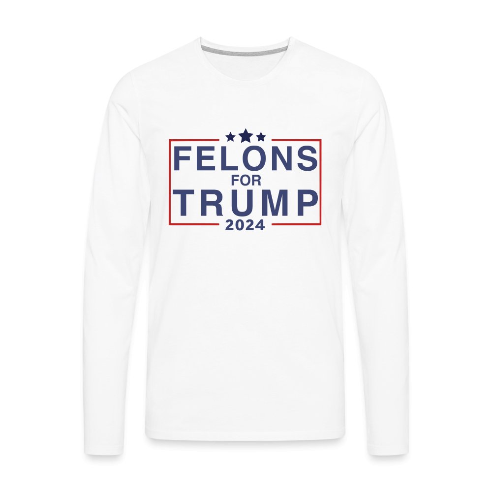 Felons for Trump 2024 Men's Premium Long Sleeve T-Shirt - heather gray