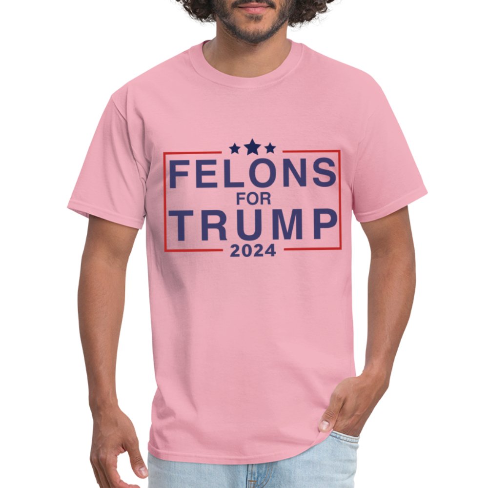 Felons for Trump 2024 T-Shirt - pink