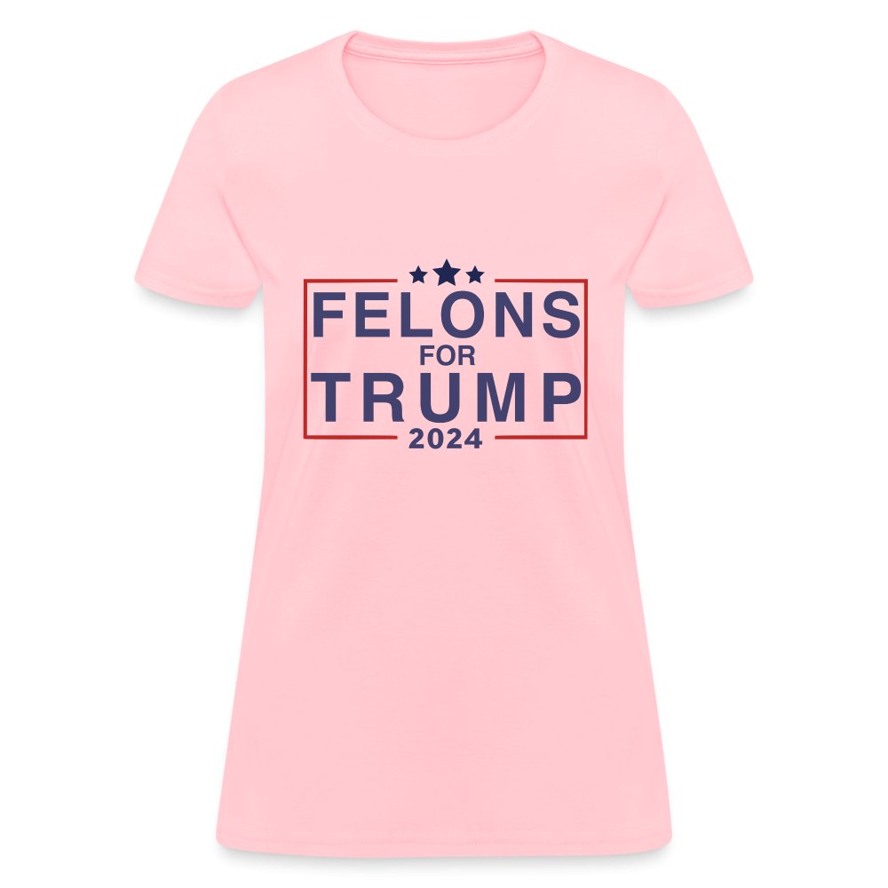 Felons for Trump 2024 Women's Contoured T-Shirt - heather gray