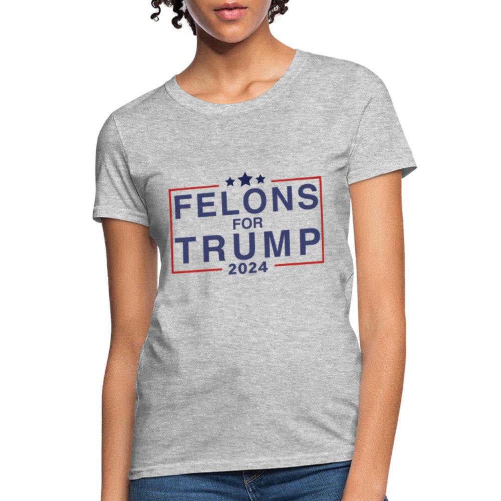 Felons for Trump 2024 Women's Contoured T-Shirt - pink