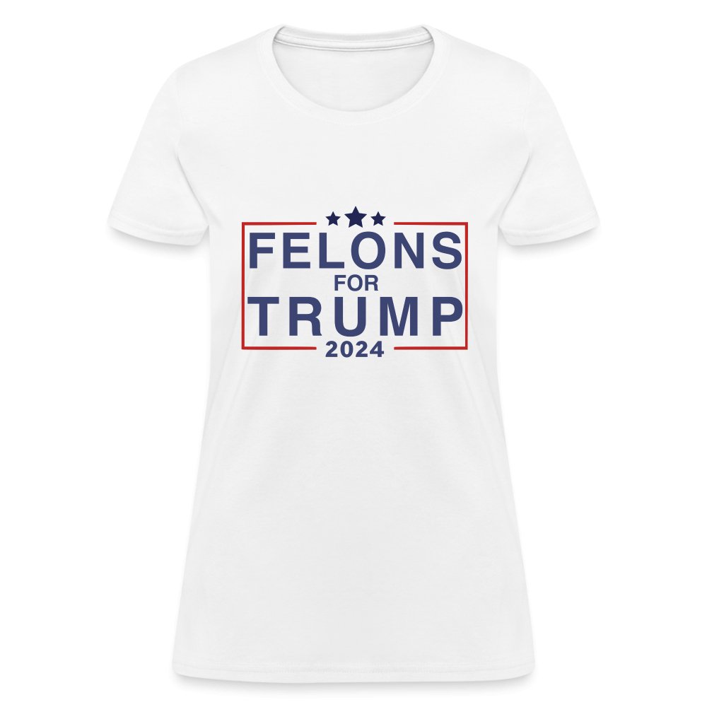 Felons for Trump 2024 Women's Contoured T-Shirt - pink