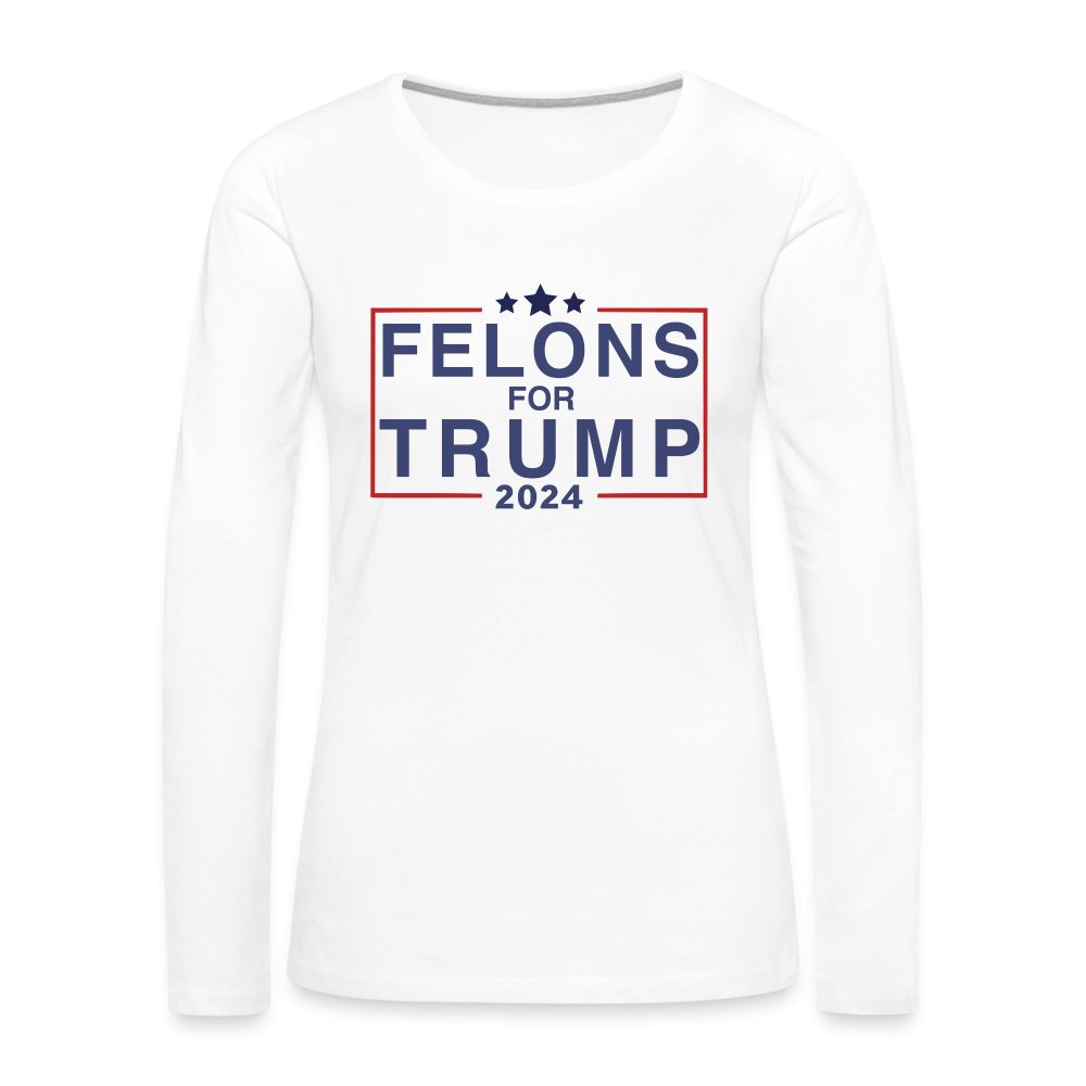 Felons for Trump 2024 Women's Premium Long Sleeve T-Shirt - heather gray