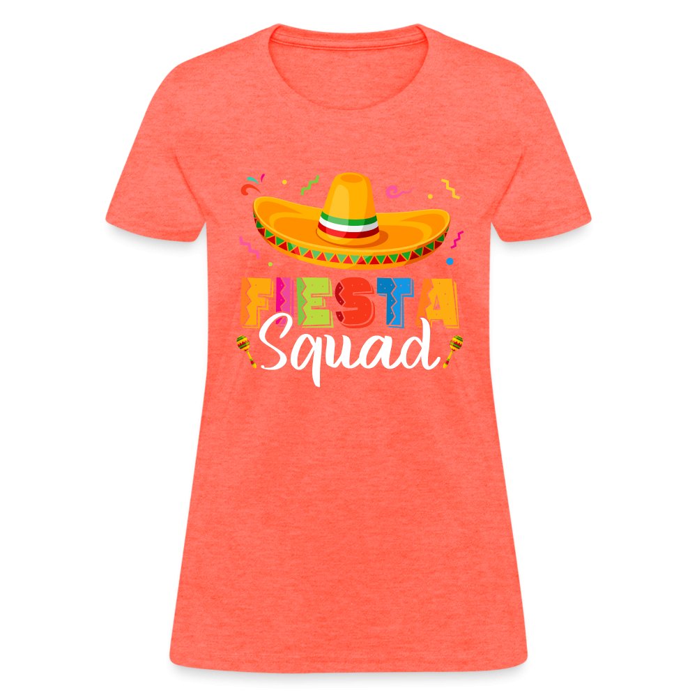 Fiesta Squad Women's T-Shirt (Cinco De Mayo) - heather coral