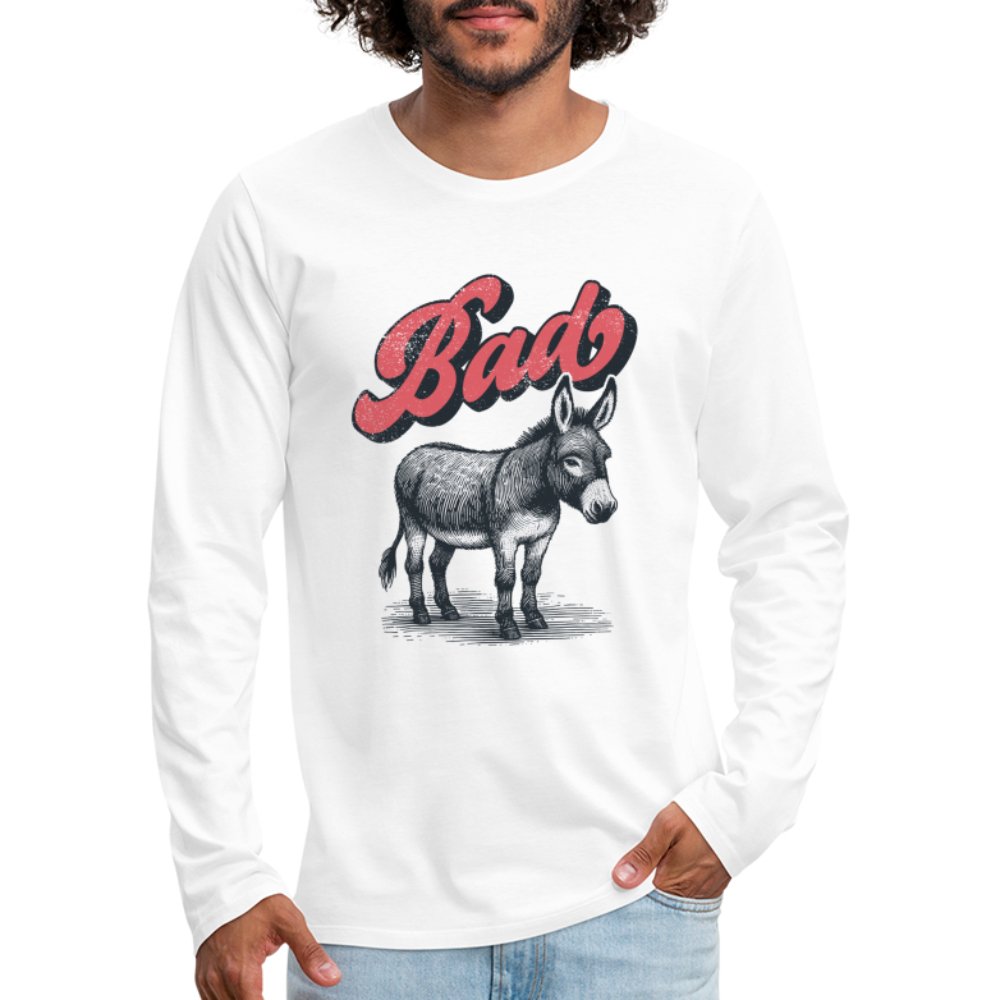 Funny Bad Ass (Donkey) Men's Premium Long Sleeve T-Shirt - option1# - Men's Premium Long Sleeve T-Shirt | Spreadshirt 875