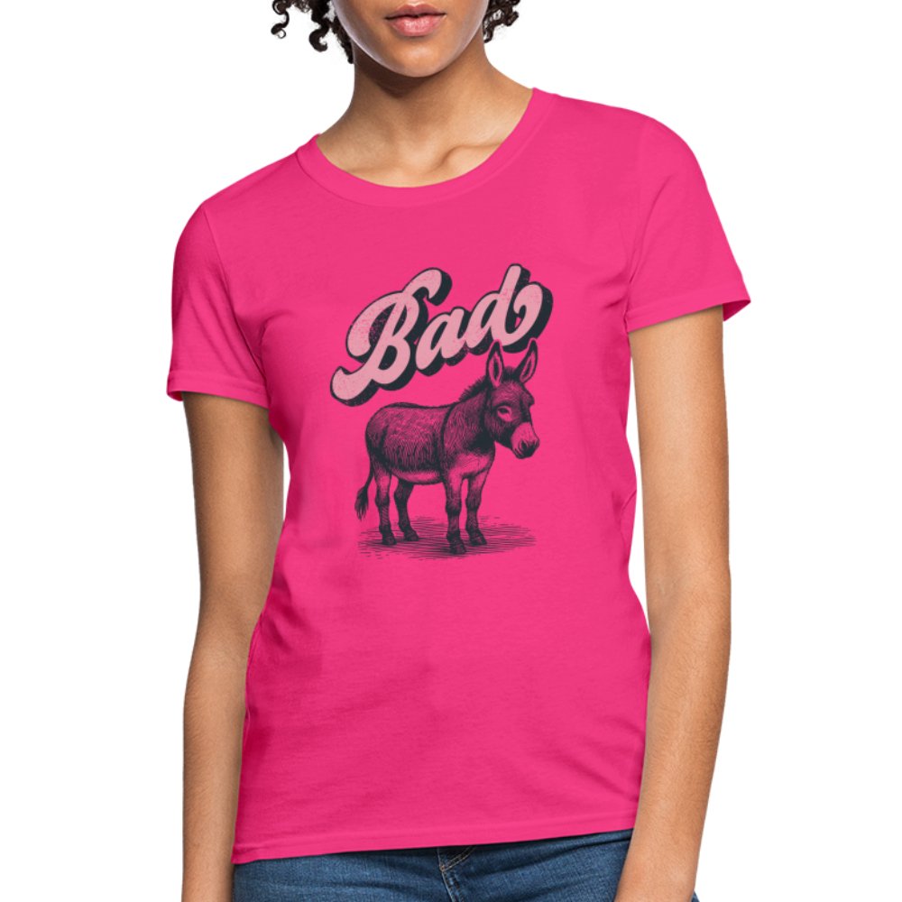 Funny Bad Ass (Donkey) Women's Contoured T-Shirt - option1# - Women's T-Shirt | Fruit of the Loom L3930R