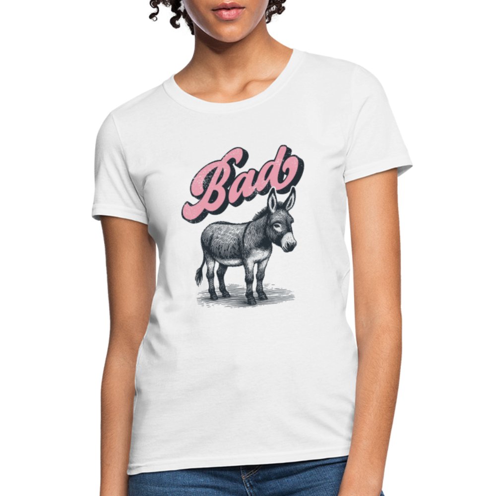 Funny Bad Ass (Donkey) Women's Contoured T-Shirt - option1# - Women's T-Shirt | Fruit of the Loom L3930R