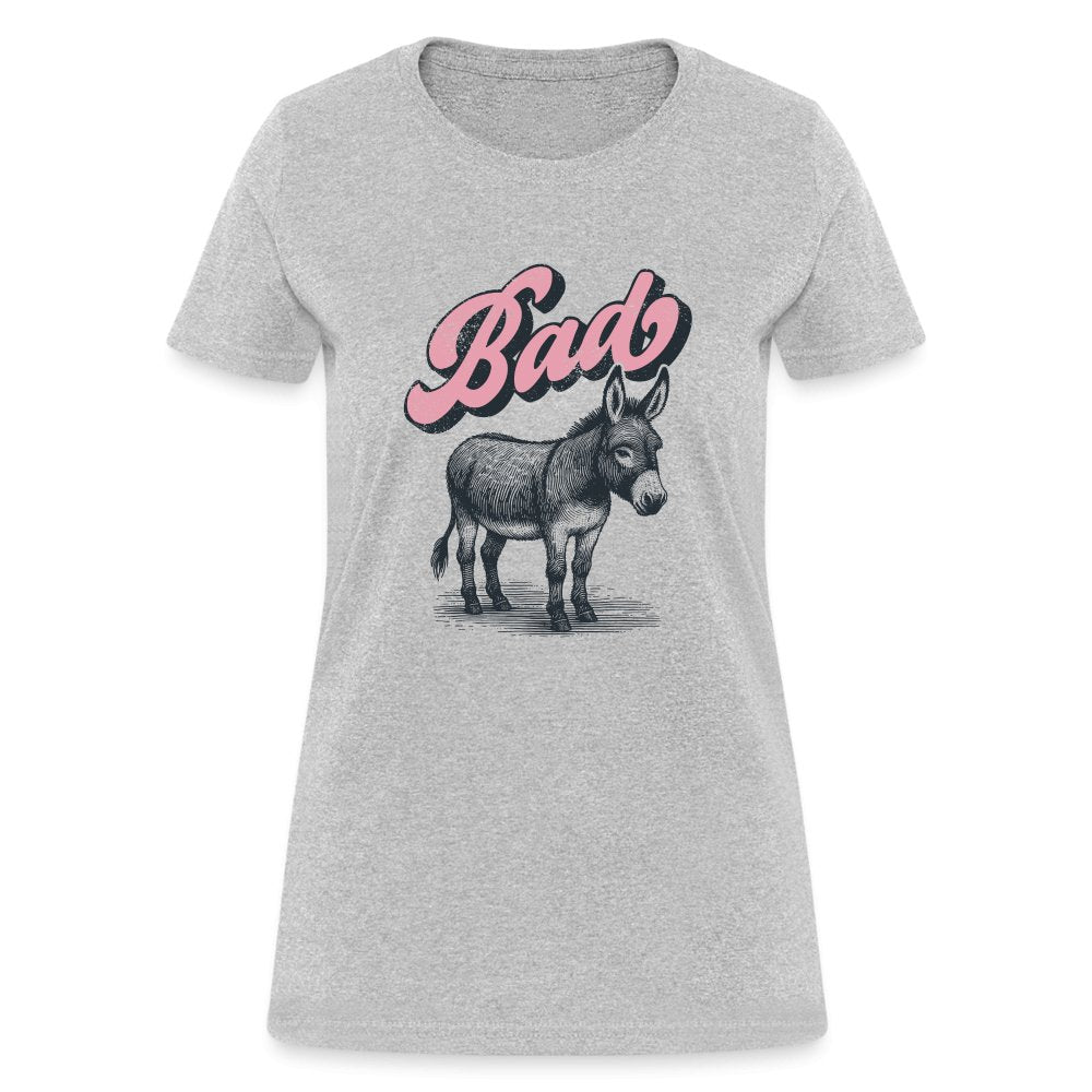 Funny Bad Ass (Donkey) Women's Contoured T-Shirt - option1# - Women's T-Shirt | Fruit of the Loom L3930R