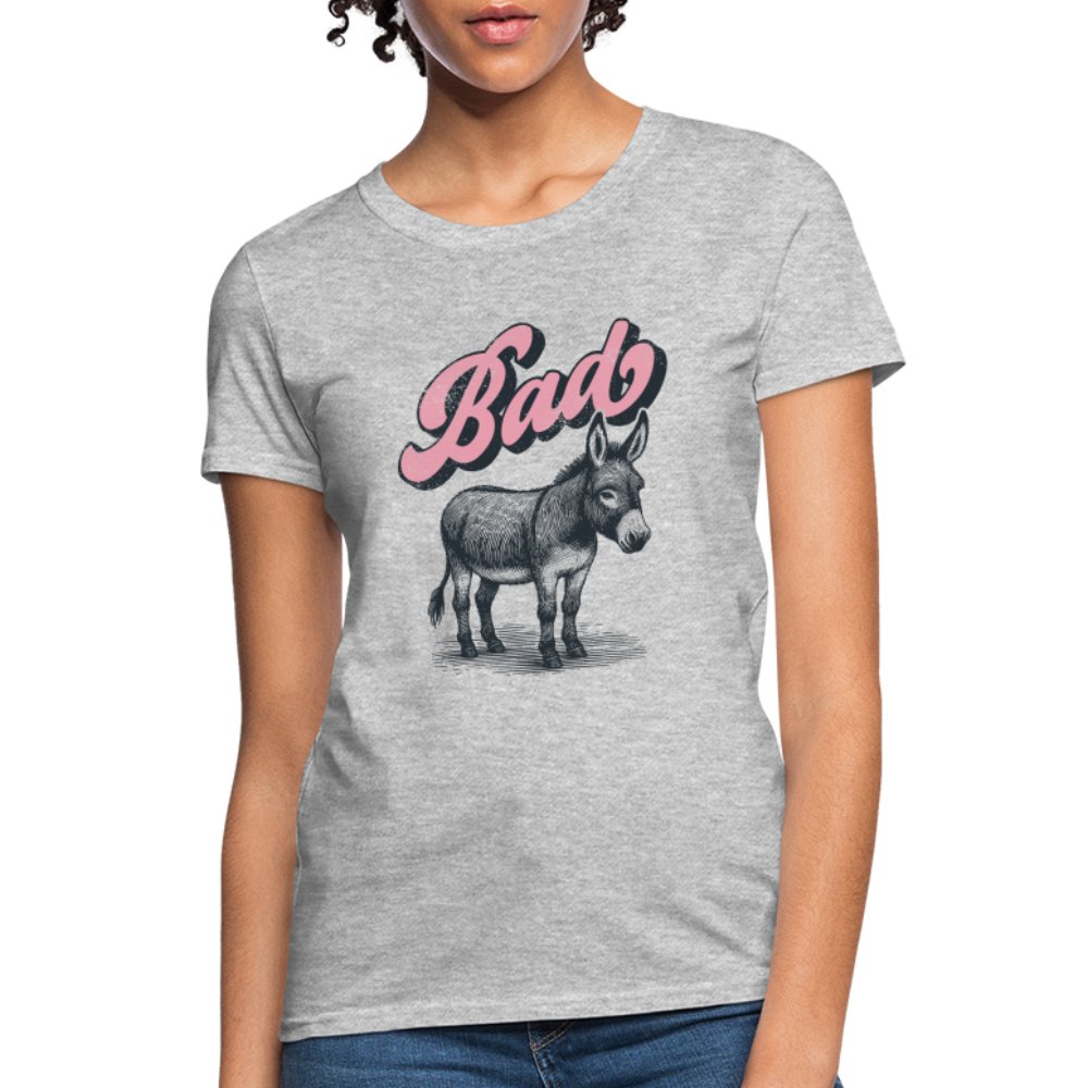 Funny Bad Ass (Donkey) Women's Contoured T-Shirt - option1# - Women's T-Shirt | Fruit of the Loom L3930R