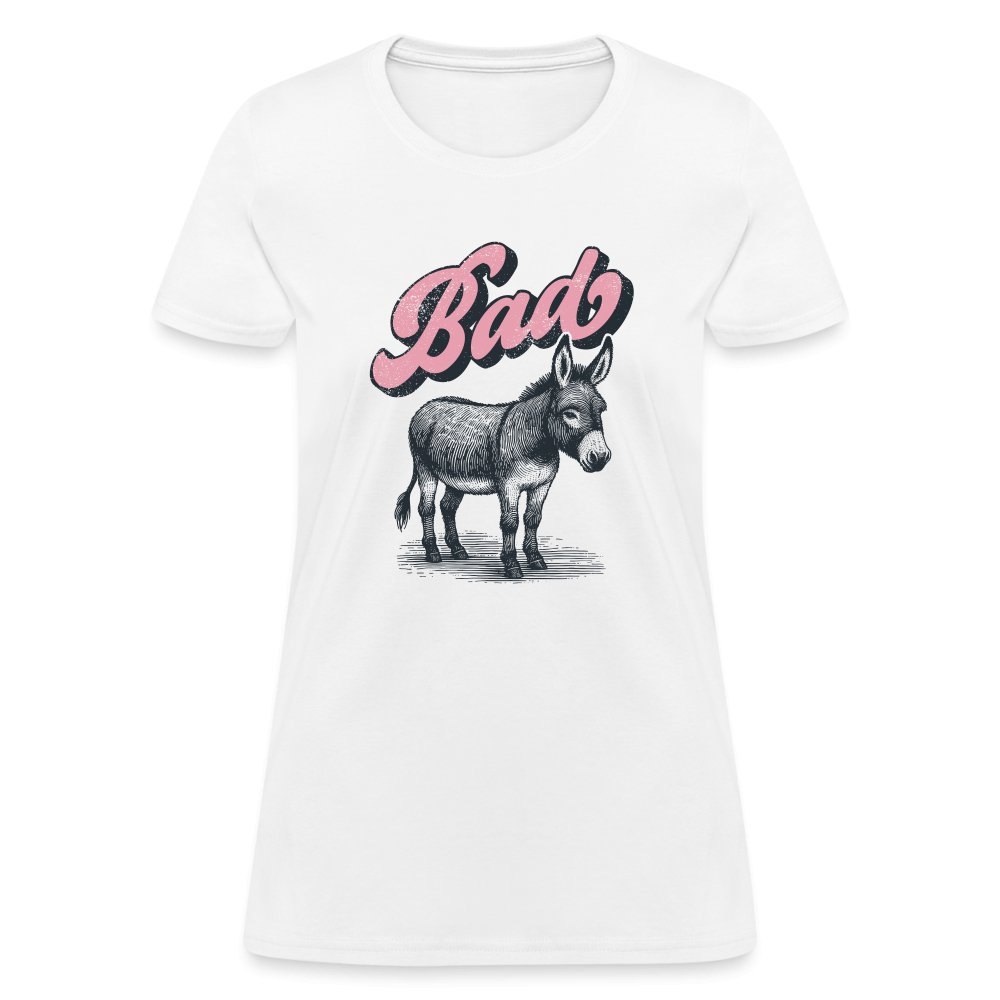 Funny Bad Ass (Donkey) Women's Contoured T-Shirt - option1# - Women's T-Shirt | Fruit of the Loom L3930R