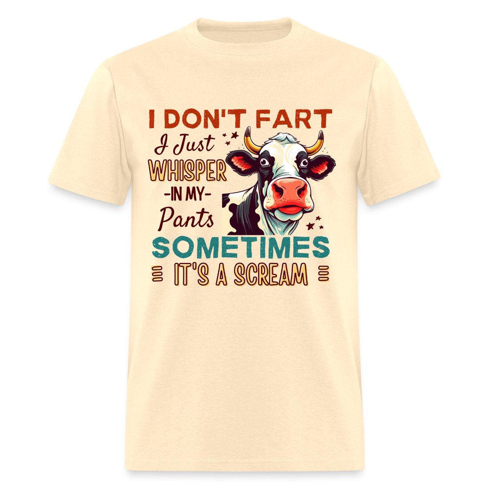 Funny Cow says I Don't Fart I Just Whisper in My Pants T-Shirt - option1# - Unisex Classic T-Shirt | Fruit of the Loom 3930