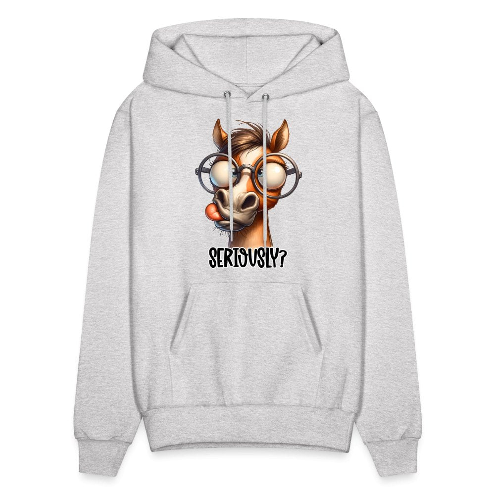 Funny Horse Says Seriously? - Hoodie - option1# - Men's Hoodie | Hanes P170