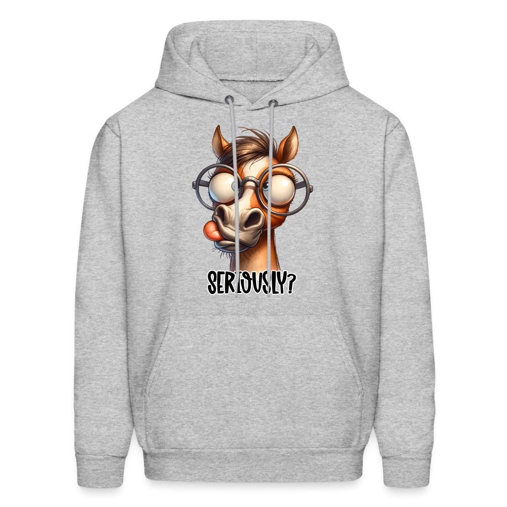 Funny Horse Says Seriously? - Hoodie - option1# - Men's Hoodie | Hanes P170