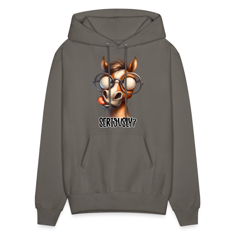 Funny Horse Says Seriously? - Hoodie - option1# - Men's Hoodie | Hanes P170