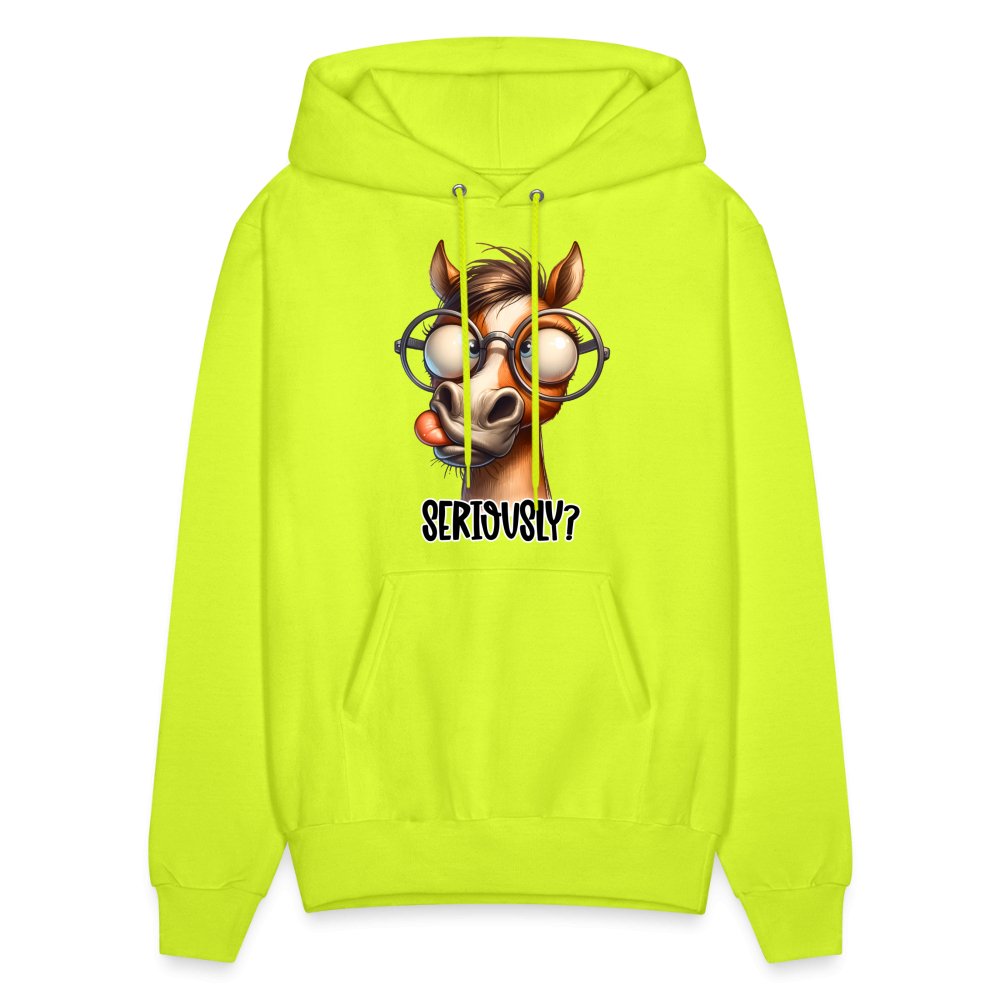 Funny Horse Says Seriously? - Hoodie - option1# - Men's Hoodie | Hanes P170