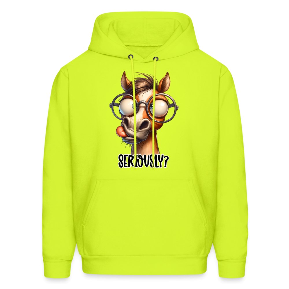 Funny Horse Says Seriously? - Hoodie - option1# - Men's Hoodie | Hanes P170