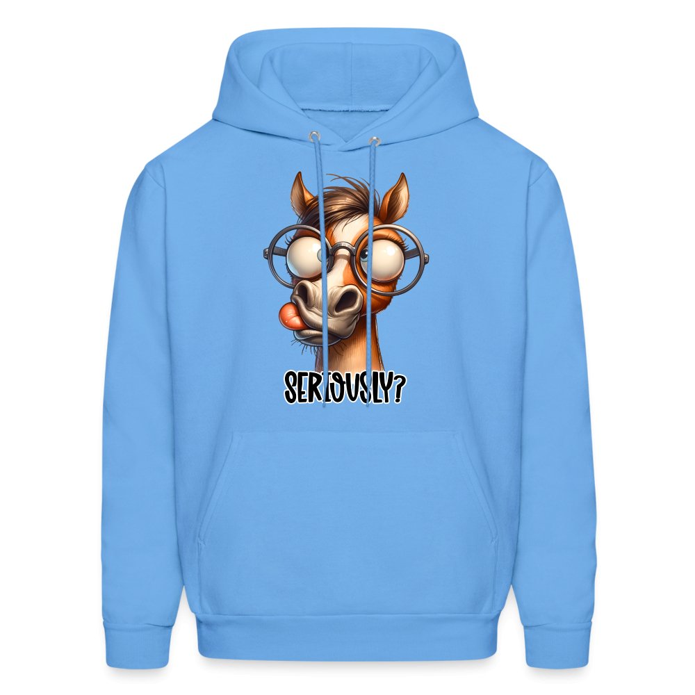 Funny Horse Says Seriously? - Hoodie - option1# - Men's Hoodie | Hanes P170