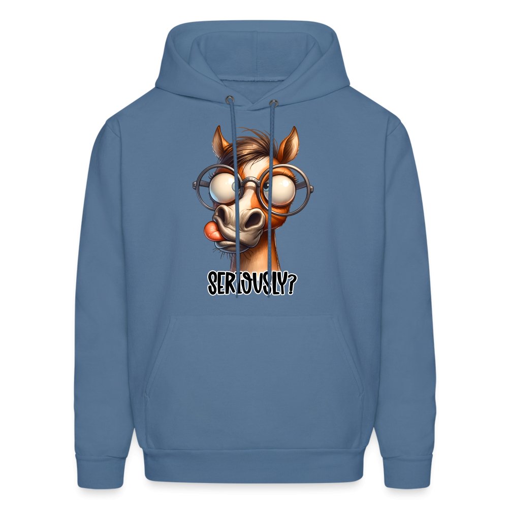 Funny Horse Says Seriously? - Hoodie - option1# - Men's Hoodie | Hanes P170