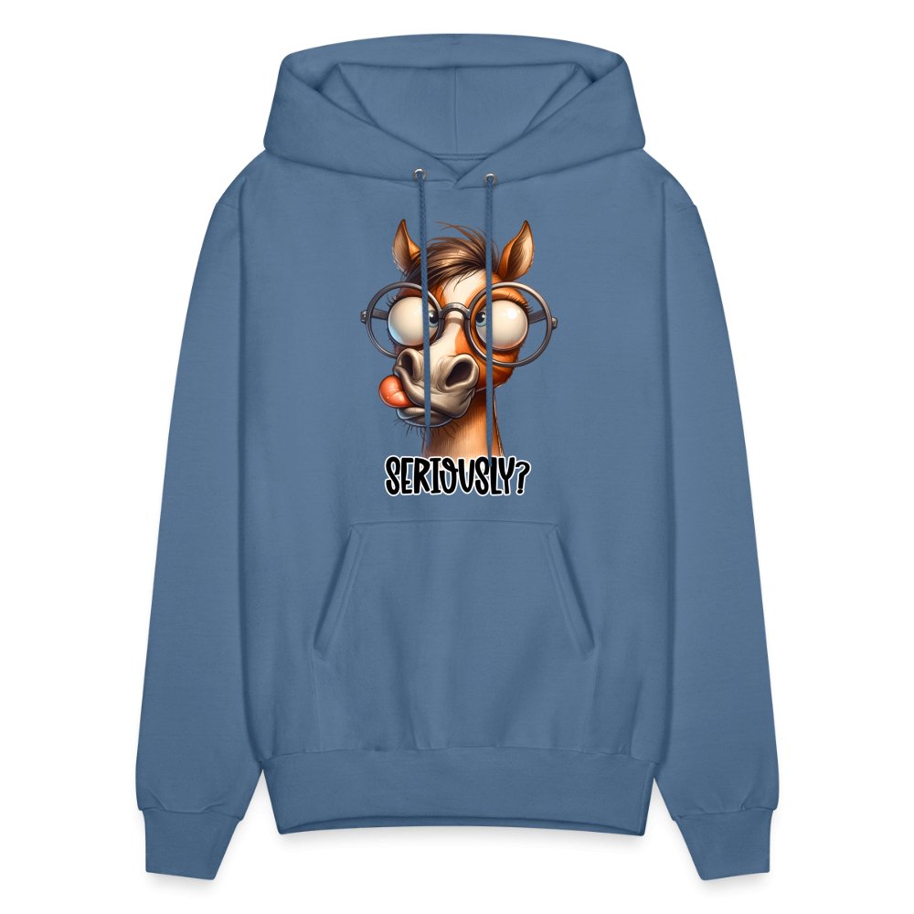 Funny Horse Says Seriously? - Hoodie - option1# - Men's Hoodie | Hanes P170